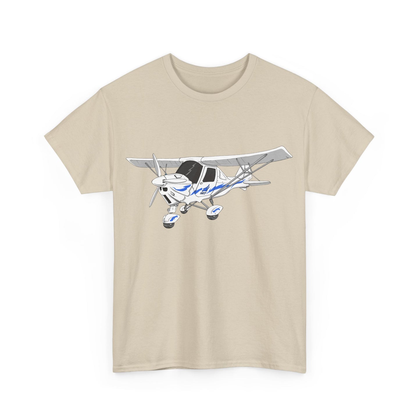 Microlight C42 (Blue) Heavy Cotton Tee - Perfect Gift for Pilots, Aviation Enthusiasts, Travel Lovers, Airplane Birthday, Casual Wear