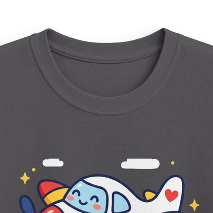 Kids Tee — "My Mum Fly's Planes" Cute Airplane Design for Little Aviators