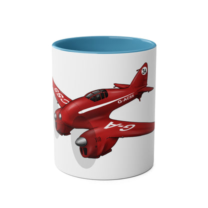 Comet Racer Two-Tone Coffee Mugs, 11oz - Funky Aviation