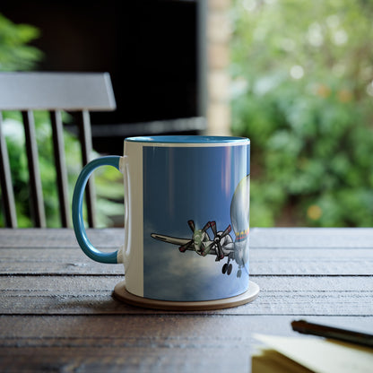 Guppy Aircraft Retro Two-Tone Coffee Mugs, 11oz - Funky Aviation
