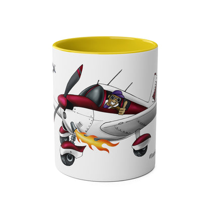 PA28 Team Low Wing Two-Tone Coffee Mugs, 11oz - Funky Aviation