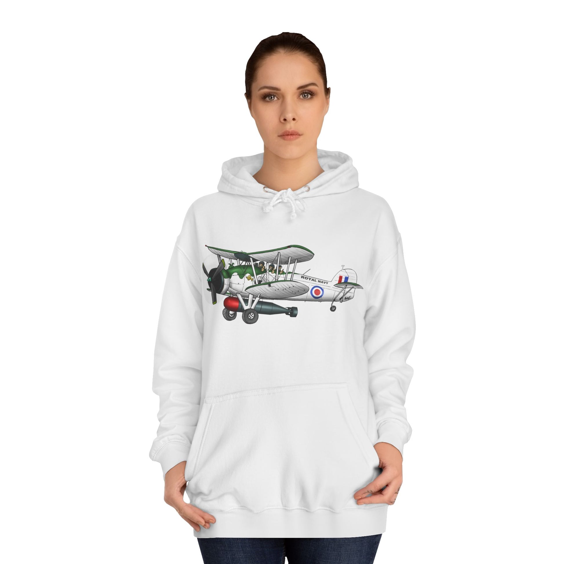 Navy Swordfish historic Aircraft Unisex College Hoodie - Funky Aviation