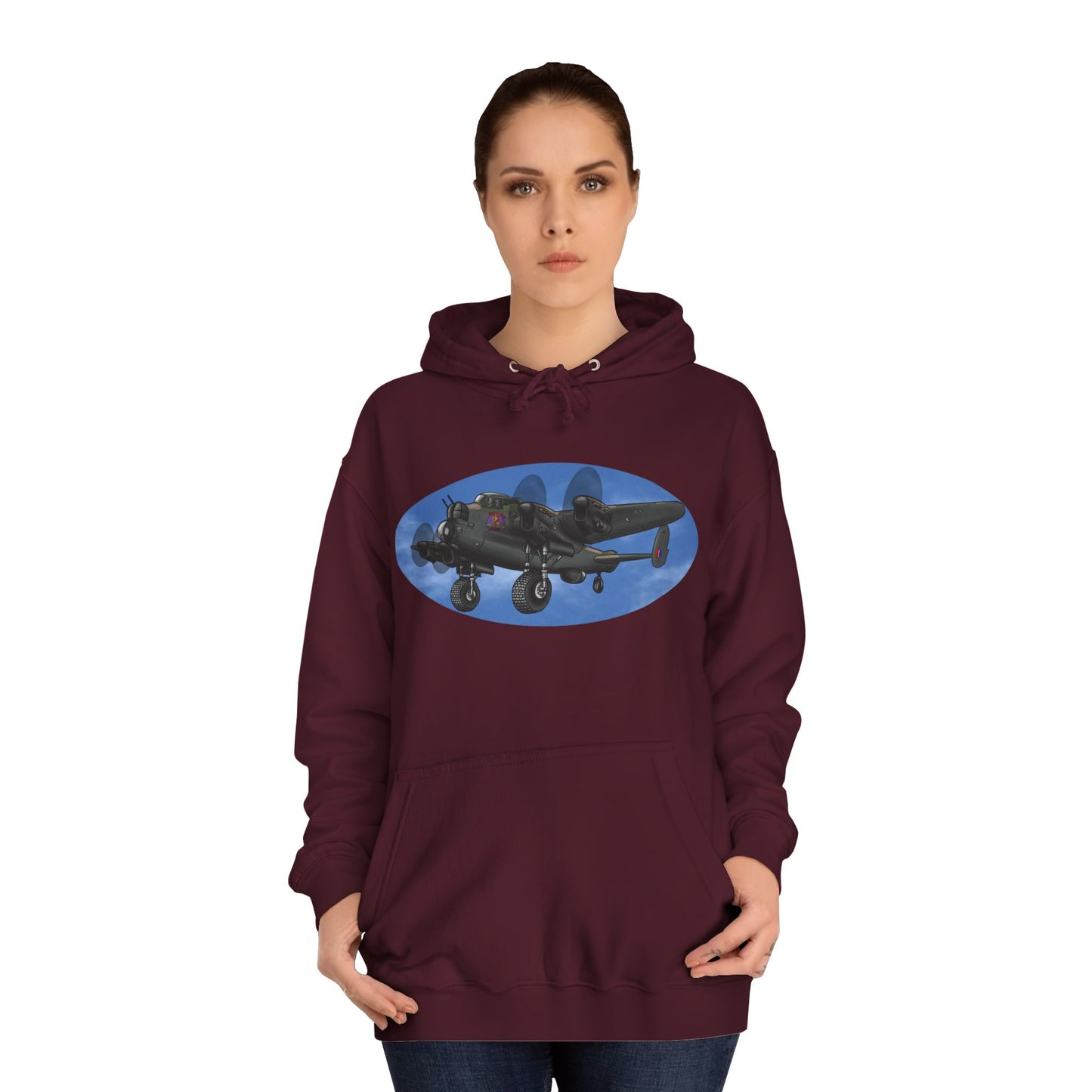 Vintage Lancaster Bomber Hoodie - Aviation Graphic Pullover