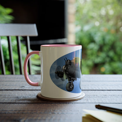 Lancaster Bomber Two-Tone Coffee Mugs, 11oz - Funky Aviation