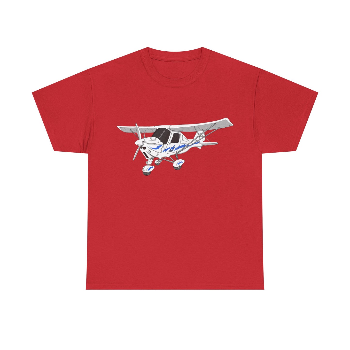 Microlight C42 (Blue) Heavy Cotton Tee - Perfect Gift for Pilots, Aviation Enthusiasts, Travel Lovers, Airplane Birthday, Casual Wear