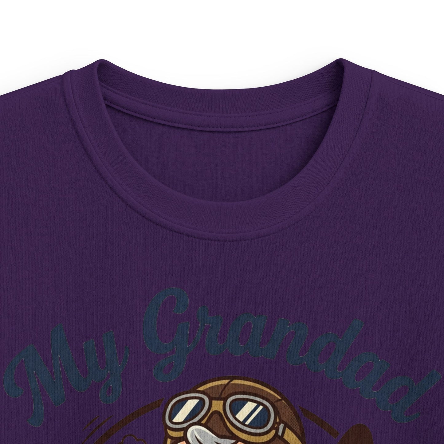 Kids Tee — "My Grandad Is a Pilot" Vintage Aviator T‑Shirt for Grandchildren