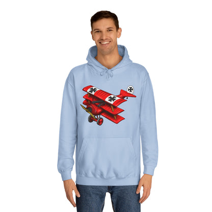 Red Baron Aircraft Design Unisex College Hoodie - Funky Aviation