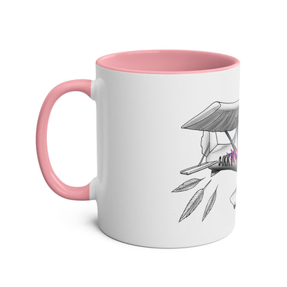 Coffee Mug - Microlight Ikarus C42 Feathers Cartoon Design