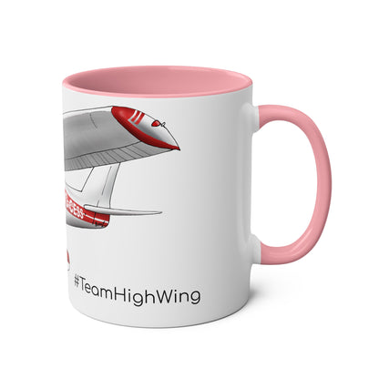 Cessna Team High Wing Two-Tone Coffee Mugs, 11oz - Funky Aviation