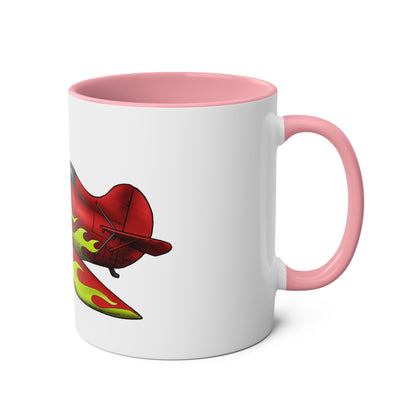 Gee Bee Two-Tone Coffee Mugs, 11oz - Funky Aviation