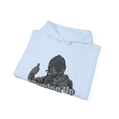Nipping Up Fighter Pilot design Unisex Heavy Blend™ Hooded Sweatshirt - Funky Aviation