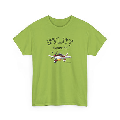 Pilot Incoming T-Shirt – Vintage Airplane Graphic Tee for Aviators & Flight Enthusiasts