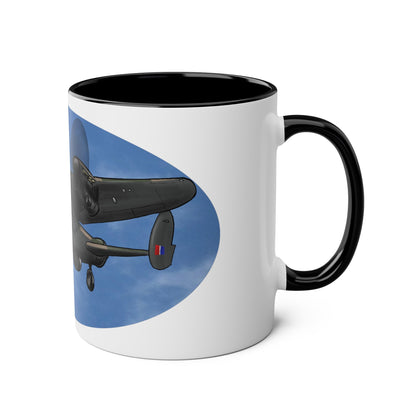 Lancaster Bomber Two-Tone Coffee Mugs, 11oz - Funky Aviation