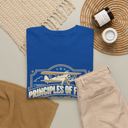 Aviator Principles T‑Shirt — "Principles of Flight: Pitch for Airspeed, Power for Altitude, Pray for the Weather"