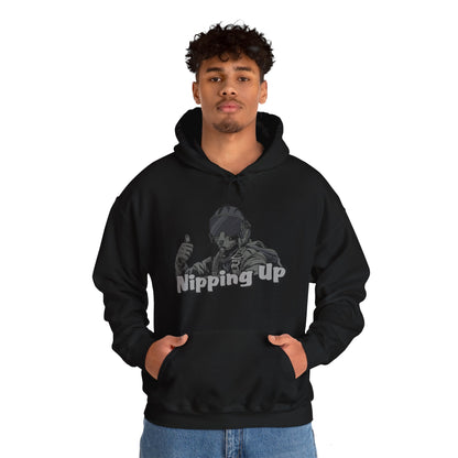 Nipping Up Fighter Pilot design Unisex Heavy Blend™ Hooded Sweatshirt - Funky Aviation
