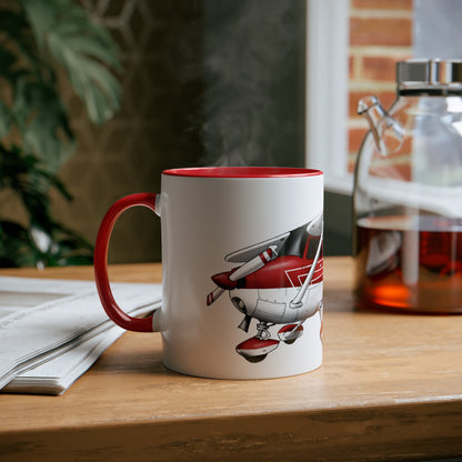 Cessna Team High Wing Two-Tone Coffee Mugs, 11oz - Funky Aviation