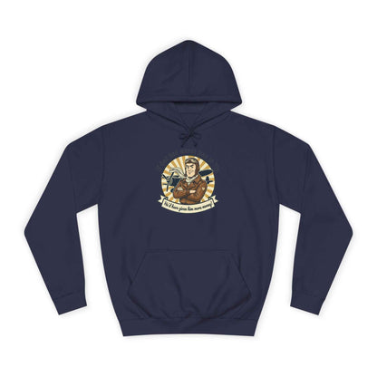 Aviator Retro College Hoodie — “I’ll Save You From The Storm” Vintage Pilot Graphic