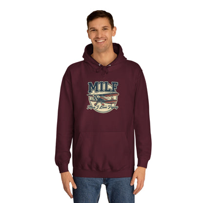 MILF Retro Flag Hoodie – Vintage Americana College Style