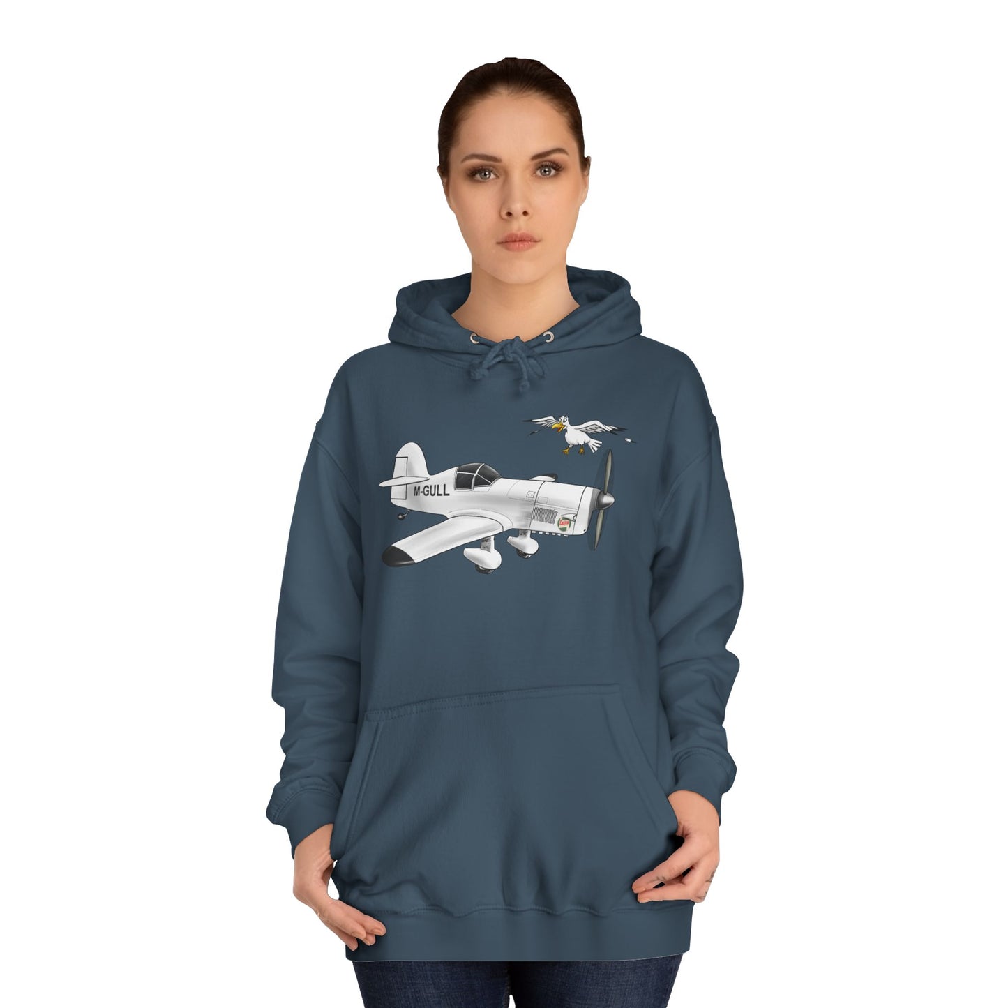 Vintage Mew Gull Hoodie - Historic Racing Aircraft Design
