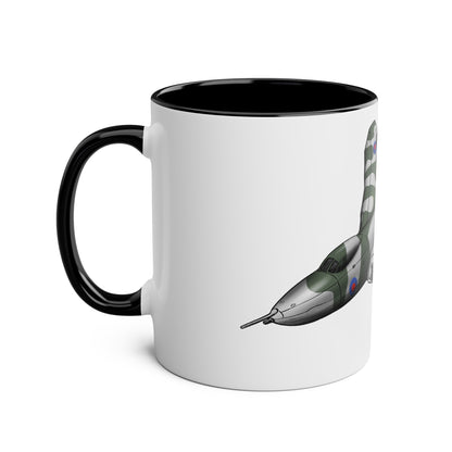 Vulcan Bomber Two-Tone Coffee Mugs, 11oz - Funky Aviation