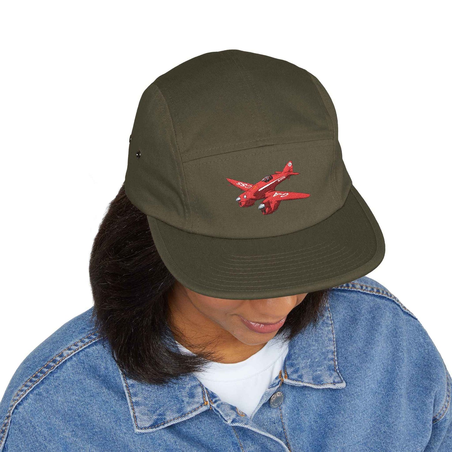 Vintage Comet Racer 5-Panel Cap — Embroidered Racing Logo