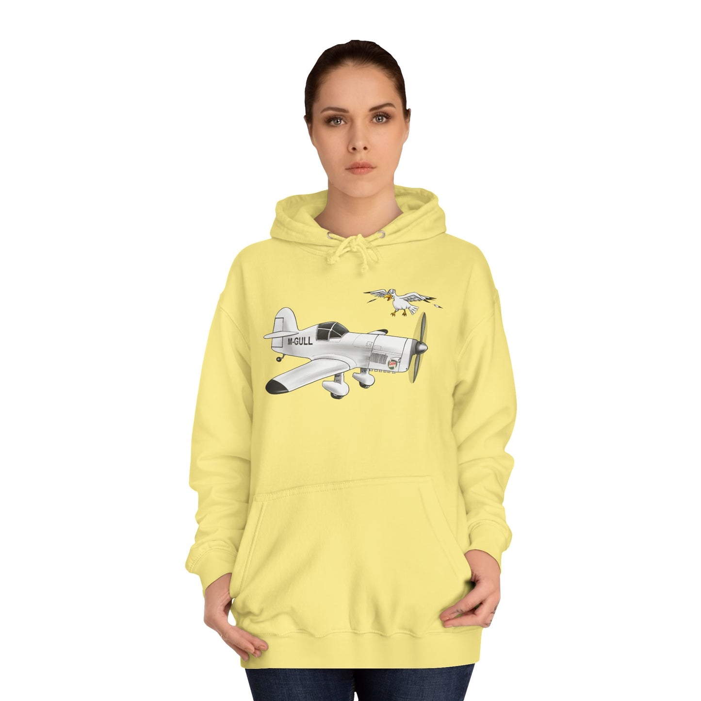Vintage Mew Gull Hoodie - Historic Racing Aircraft Design