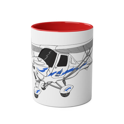Ikarus C42 Two-Tone Coffee Mugs, 11oz - Funky Aviation