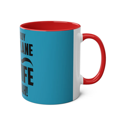 Cess-Nah Slogan Two-Tone Coffee Mugs, 11oz - Funky Aviation