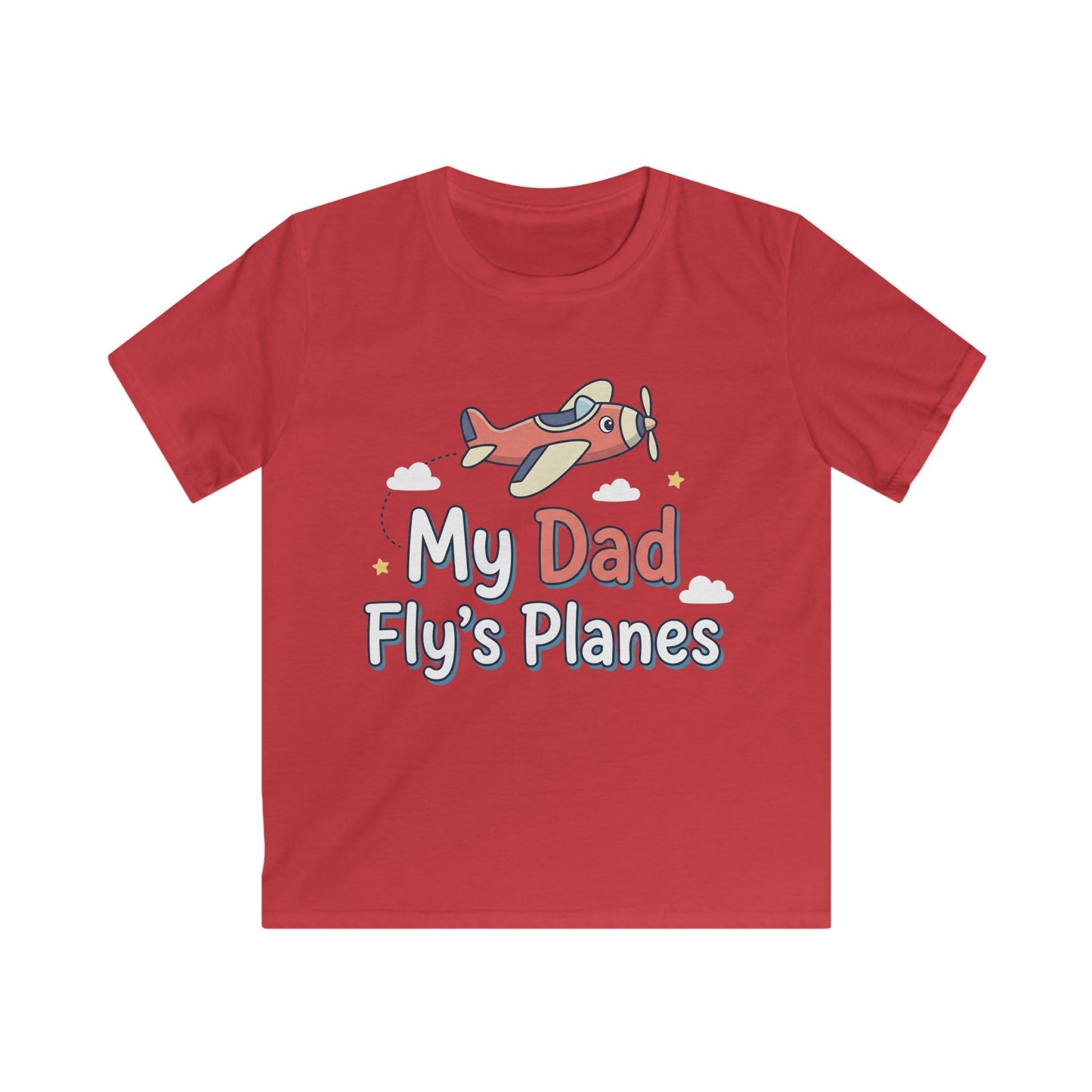 Kids Tee — “My Dad Fly’s Planes” Airplane Graphic Father’s Day Shirt