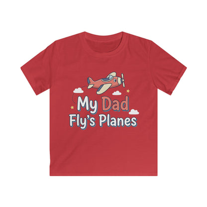 Kids Tee — “My Dad Fly’s Planes” Airplane Graphic Father’s Day Shirt