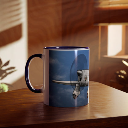 Mew Gull Racer Two-Tone Coffee Mugs, 11oz - Funky Aviation