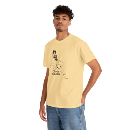 Cotton Tee - The Nose Art Cessna G-OKED Aircraft Cartoon Design