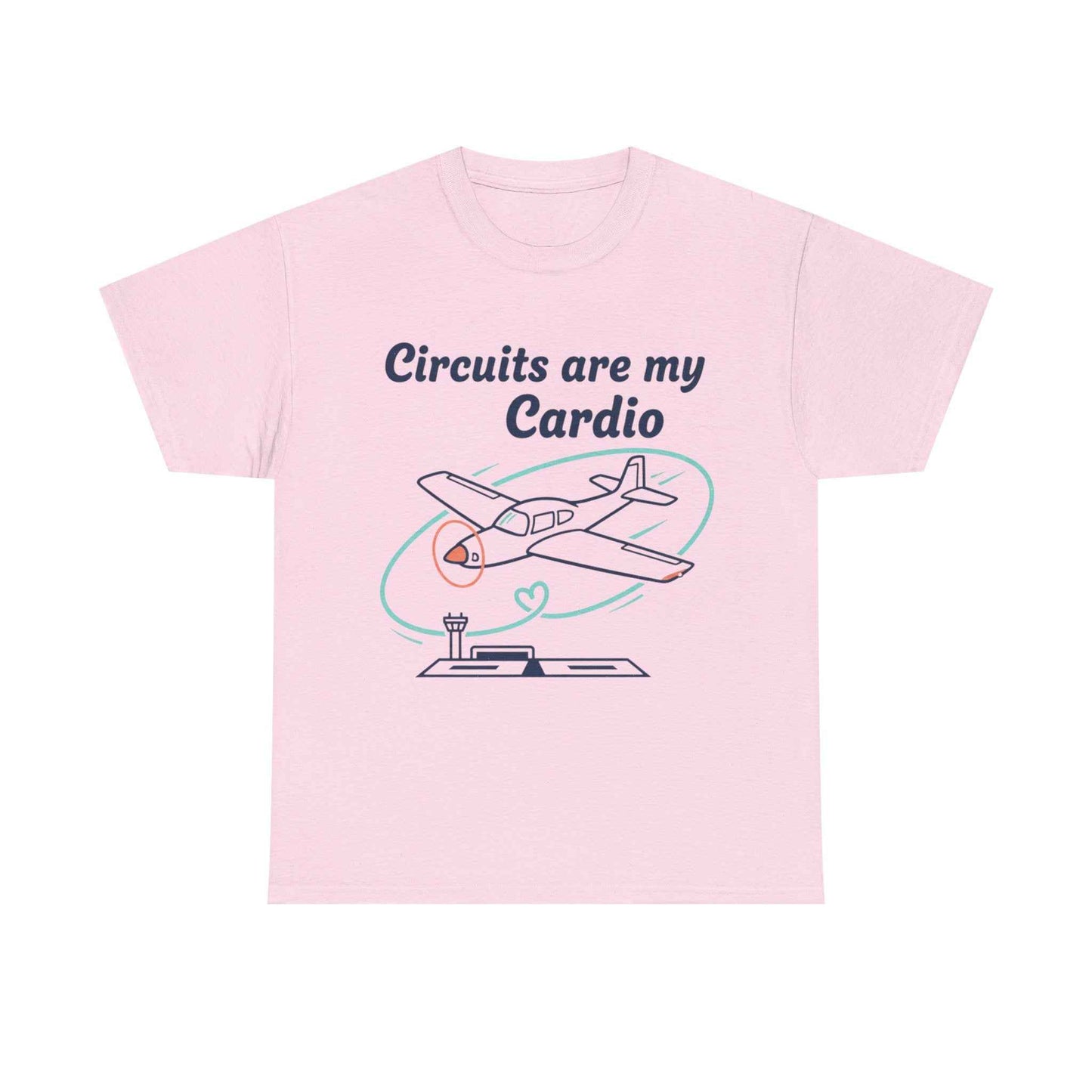 Circuits Are My Cardio Flight Training T-Shirt — Pilot Airplane Tee