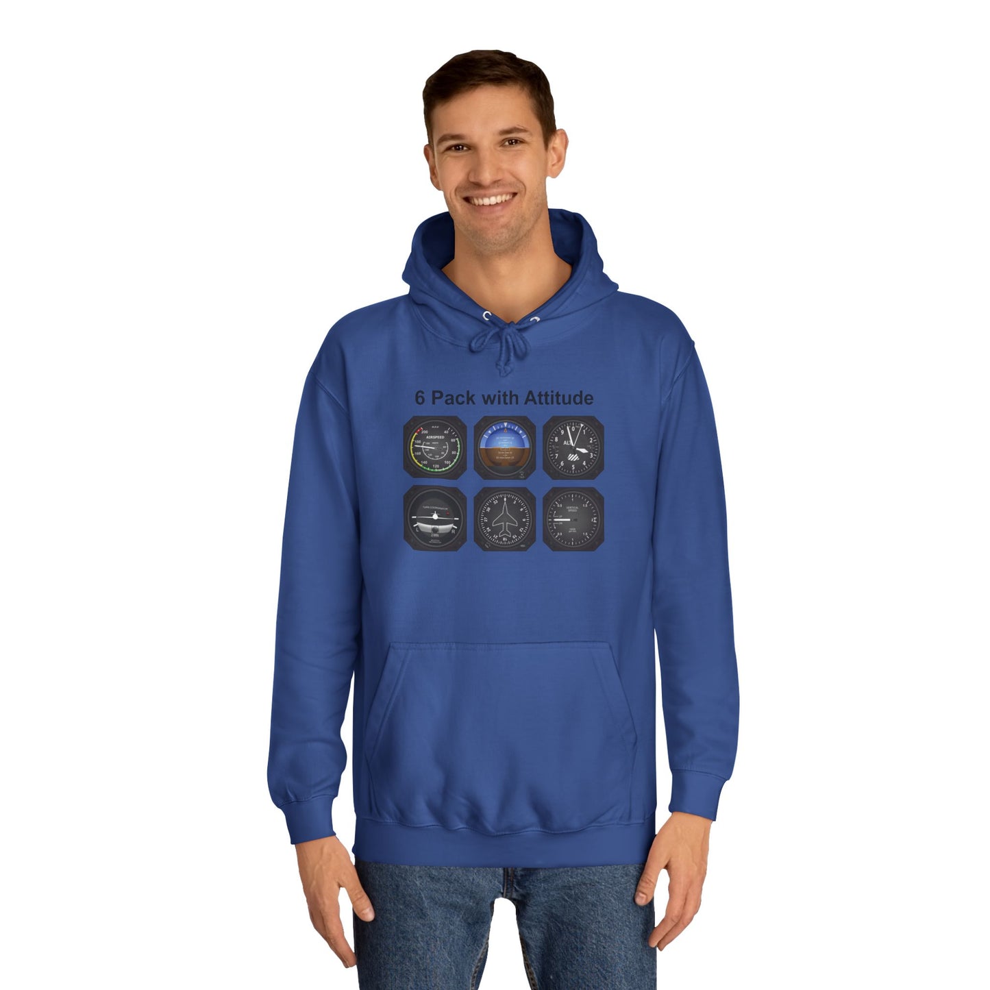 Hoodie — “6 Pack of Attitudes” College Pullover