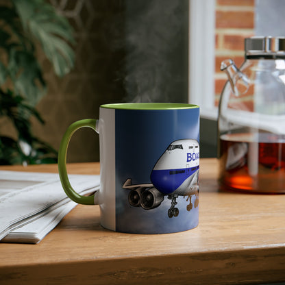 BOAC Boeing 747 Two-Tone Coffee Mugs, 11oz - Funky Aviation