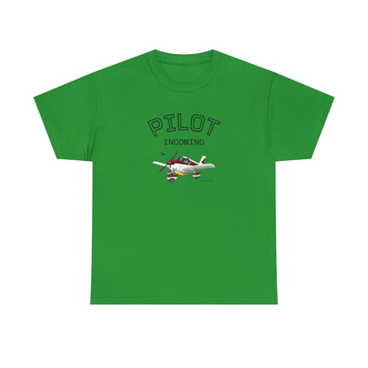 Pilot Incoming T-Shirt – Vintage Airplane Graphic Tee for Aviators & Flight Enthusiasts