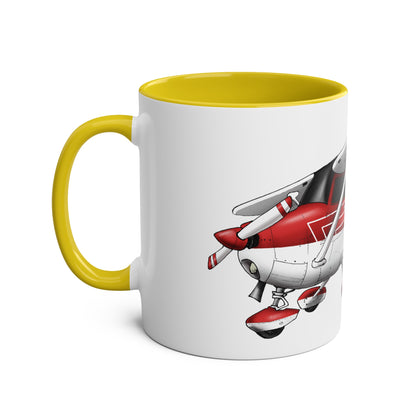 Cessna Team High Wing Two-Tone Coffee Mugs, 11oz - Funky Aviation
