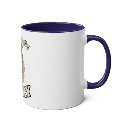 Bulldog Pilot Two-Tone Coffee Mugs, 11oz - Funky Aviation