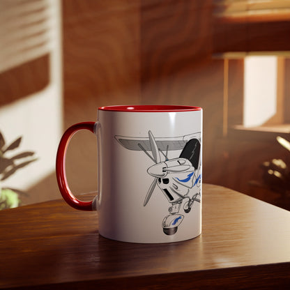 Ikarus C42 Two-Tone Coffee Mugs, 11oz - Funky Aviation