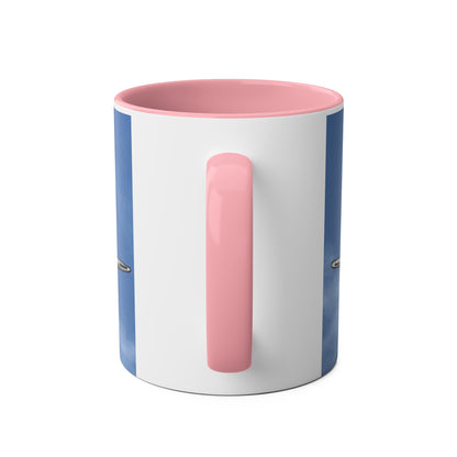 Guppy Aircraft Retro Two-Tone Coffee Mugs, 11oz - Funky Aviation