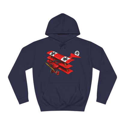 Red Baron Aircraft Design Unisex College Hoodie - Funky Aviation