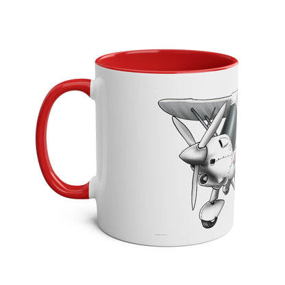 Rotax Cartoon Ikarus C42 Microlight 11oz Coffee Mug
