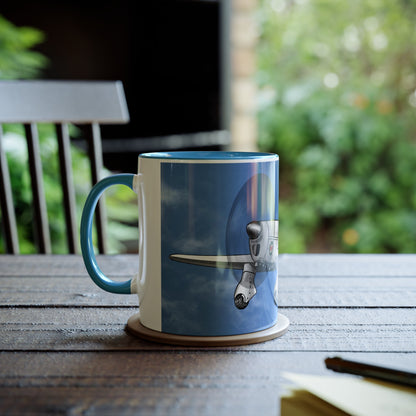Mew Gull Racer Two-Tone Coffee Mugs, 11oz - Funky Aviation