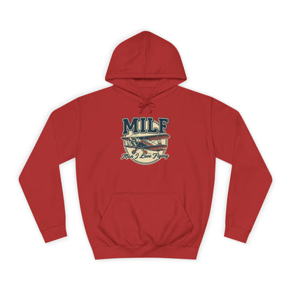 MILF Retro Flag Hoodie – Vintage Americana College Style