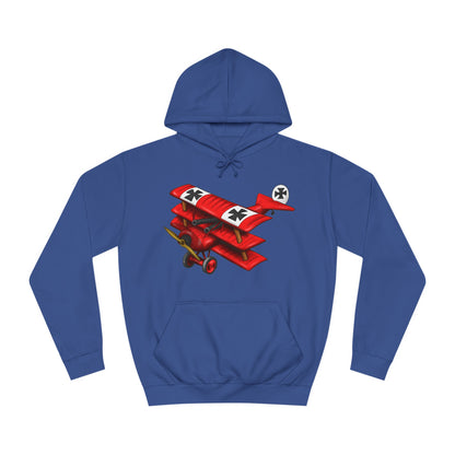 Red Baron Aircraft Design Unisex College Hoodie - Funky Aviation