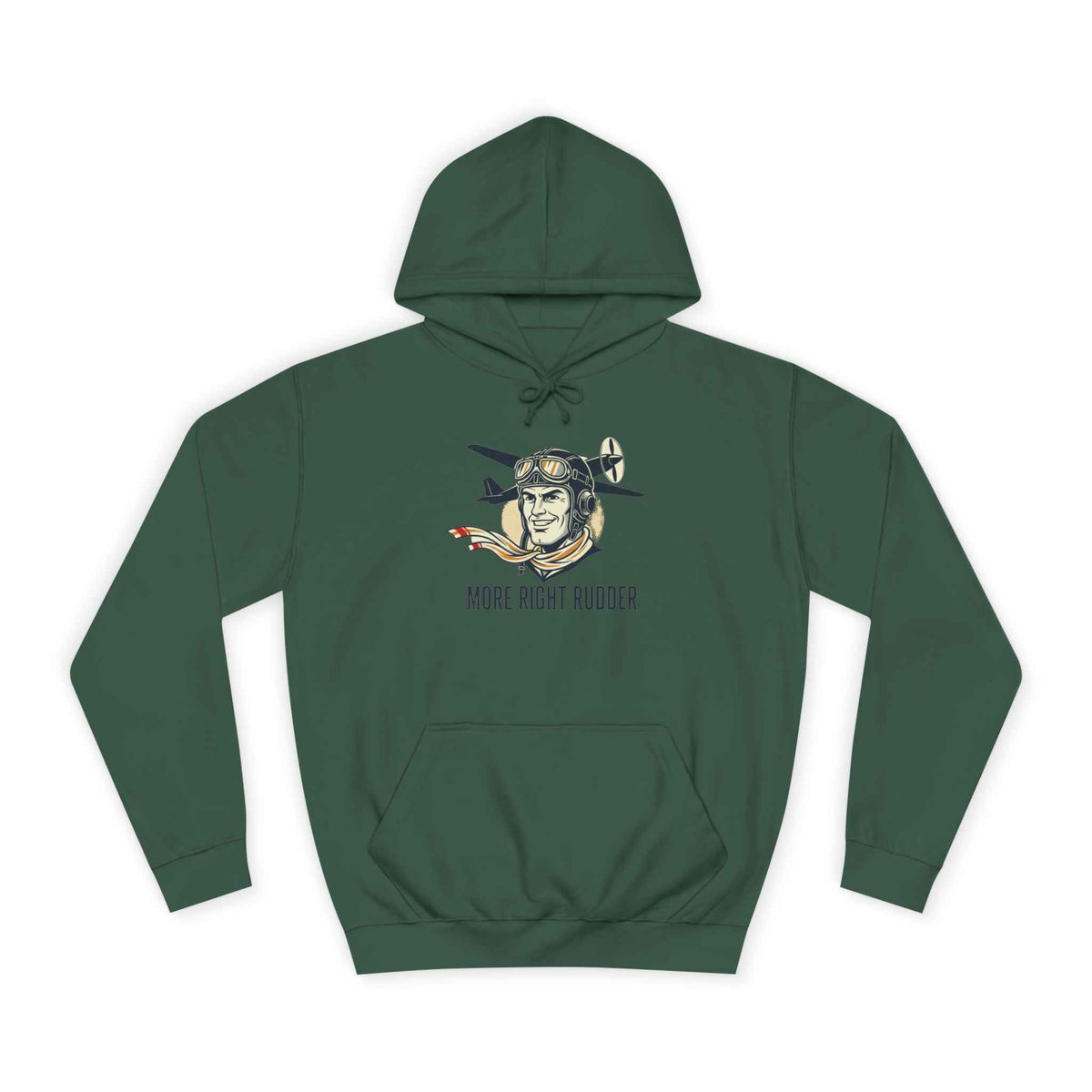More Right Rudder Hoodie — "I Only Look This Relaxed Because You Can't See My Feet" Vintage Pilot Graphic Hoodie