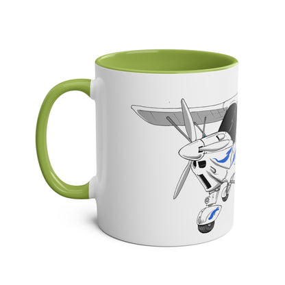 Ikarus C42 Two-Tone Coffee Mugs, 11oz - Funky Aviation