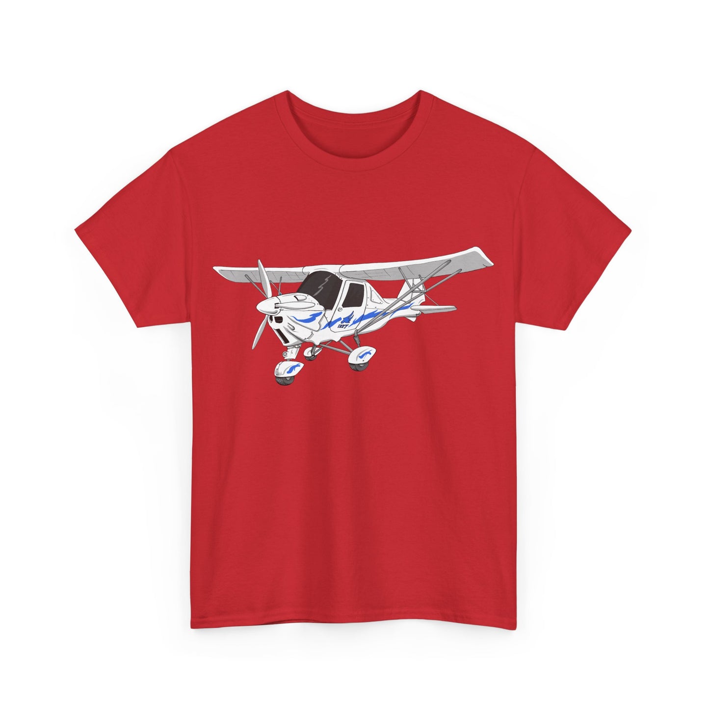 Microlight C42 (Blue) Heavy Cotton Tee - Perfect Gift for Pilots, Aviation Enthusiasts, Travel Lovers, Airplane Birthday, Casual Wear
