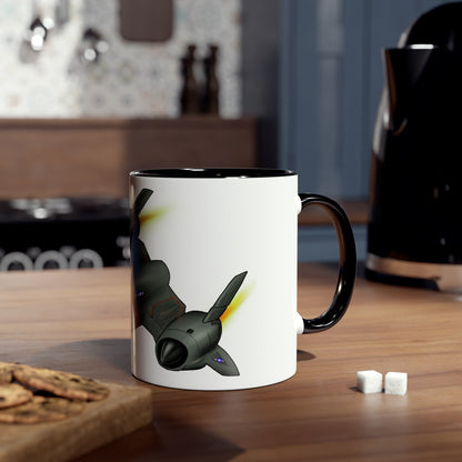 SR71 Blackbird USAF Two-Tone Coffee Mugs, 11oz - Funky Aviation