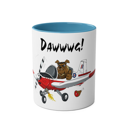 Bulldog Aerobatic Trainer Two-Tone Coffee Mugs, 11oz - Funky Aviation